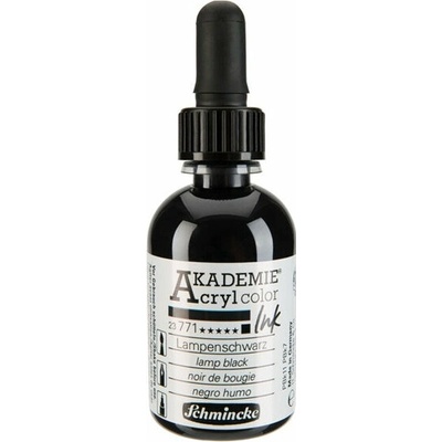 Schmincke Akademie akrylový atrament 50 ml 771 lamp black