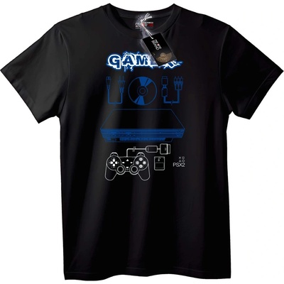 NOONEBRAND Тениска PSX2 Ретро Гейминг - 6XL, White