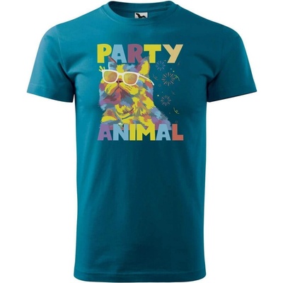 Dobrý Triko Pánské tričko Party animal Petrolejová