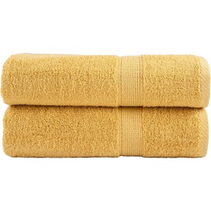 vidaXL Premium Shower Towels 2pcs Gold 70x140cm 600gsm 100% Cotton - Untranslated (137284)