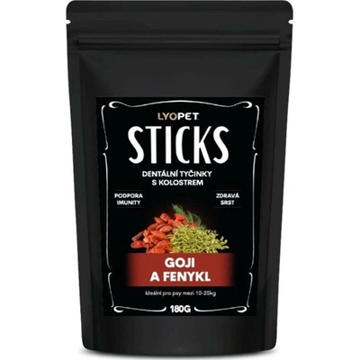 Lyopet Dentální tyčinky s goji a fenyklem Medium 180 g