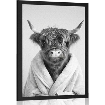 Plakát kráva v županu - 40x60 black