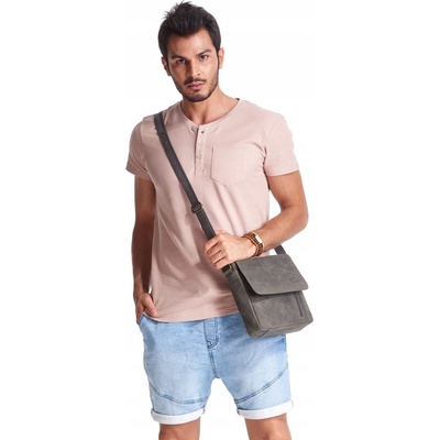 Pánská kožená Crossbody Alfred černá