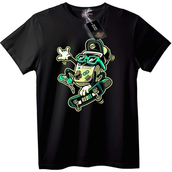 NOONEBRAND Тениска Бунтар X-Game скейтър - 2XL, Black