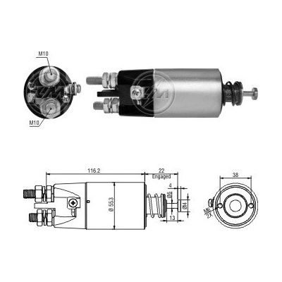Spínač startéru M009T60671 Mitsubishi M371XB4171