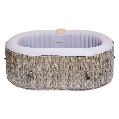 Oválná nafukovací mobilní vířivka Belatrix Mountine 120 Rattan pro 2 osoby, 1.95 x 1.2 m (PH050012R)