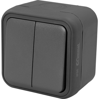 Commel Сериен ключ за открит монтаж IP55 цвят Антрацит Commel (C043-105)