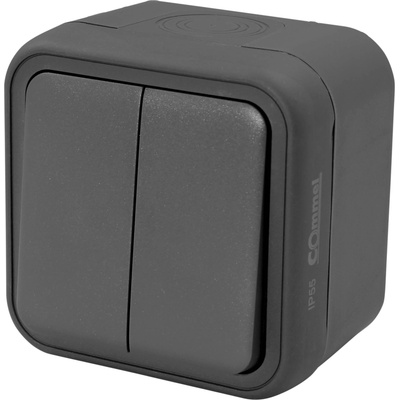 Commel Сериен ключ за открит монтаж IP55 цвят Антрацит Commel (C043-105)