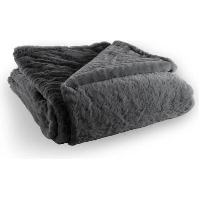 Tiseco Home Studio Sivá deka z umelej kožušiny Ruby 150x200
