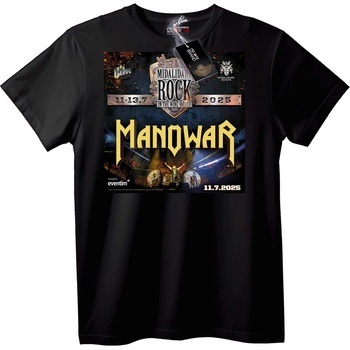 NOONEBRAND Тениска Рок Концерт 2025 на Manowar - XL, White