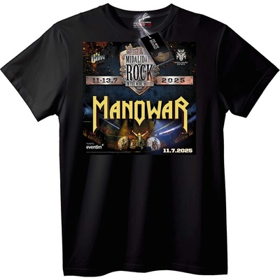 NOONEBRAND Тениска Рок Концерт 2025 на Manowar - XL, White