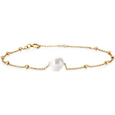 SAVICKI Náramok s príveskom žlté zlato s perlou 21 cm - B-B-B0536-00093-585-Z