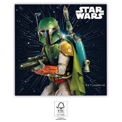 Procos Papírové ubrousky Star Wars Mandalorian 33x33cm 20ks
