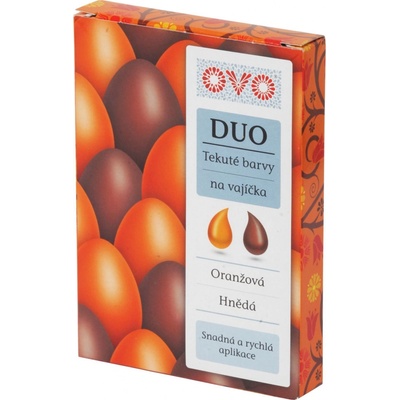 OVO Duo tekuté potravinářské barvivo oranžová a hnědá 2 × 20 ml