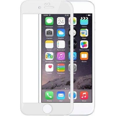Comma Zenus Full Screen Tempered Glass (0.18 mm) - обхващащо и ръбовете стъклено защитно покритие за дисплея и покритие за задната част за iPhone 8, iPhone 7 (бял)