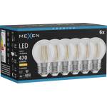 Mexen Vintis 6x LED нажежаема крушка E27, G45, 4W, Топла - 2700K, 470 lm, прозрачно (L156-E27-0427-00x06)