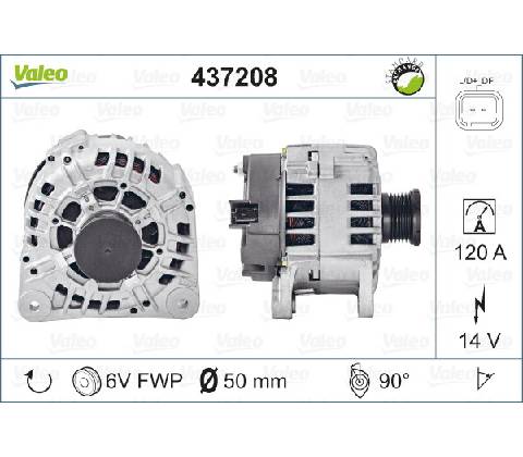 VALEO Alternátor 437208