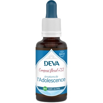Deva Балансиране на емоциите при младежи, флорални есенции, капки по метода на Бах №12 (без алкохол) 30 ml | Deva (774977 (151594))