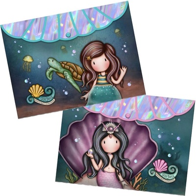 Santoro gorjuss Папки с копче Santoro Gorjuss Making Waves - Deep Secrets and The World Is Your Oyster, 2 броя (1298GJS01)