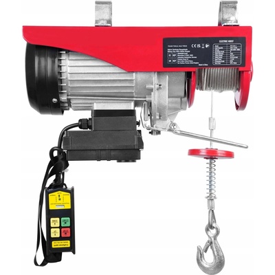 SucceBuy Elektrický navijak s ovládaním 390x150x180MM Nosnosť 600KG 1150W