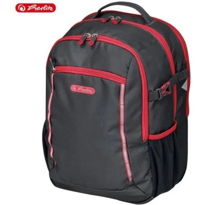 Herlitz - Ученическа ергономична раница Ultimate - Черно с червено (50032785)