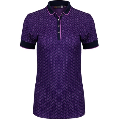 Kjus Women Ella Structure Polo S/S L/40 Damske Foxglove