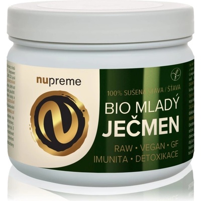 Nupreme Mladý jačmeň BIO prášok v BIO kvalite na detoxikáciu organizmu a podporu imunity 200 g