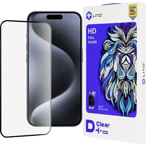 LITO Протектор за iPhone 15 Pro - Lito D+ Pro Clear - черен