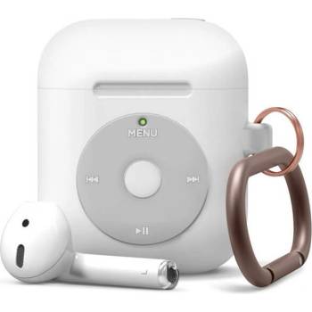 elago Защитен калъф Elago Retro AW6 за Apple Airpods / Apple Airpods 2, бял (EAW6-HANG-WH)