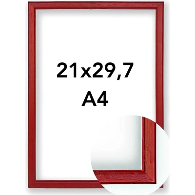Fotorámeček Berlín Rozměr: A4 - 21 x 29,7 cm, Barva: Mahagon, Typ zasklení: Sklo