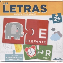 LAS LETRAS 2+ AÑOS - APRENDO EN CASA - PUZLES EDUCATIVOS 42 PIEZAS PARA 21 PU