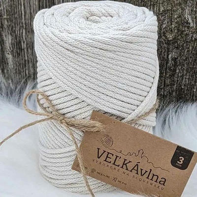 Velká vlna Špagát 3mm Bez
