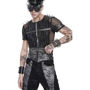 Devil fashion мъжки корсетен колан DEVIL FASHION - Punk - сив - AS277