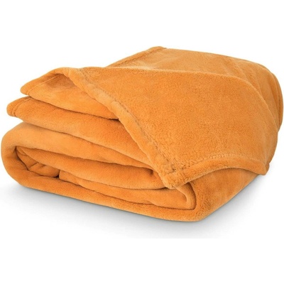 TipTrade deka z mikroplyše Coral Fleece jednobarevná UNI hořčicová 150x200