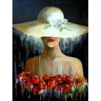 Image 1 of Milena Style Дама с рози - диамантен гоблен