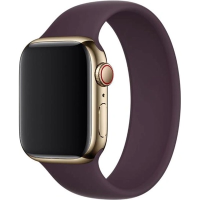 Apple Оригинална силиконова каишка за Apple Watch 44мм, 45мм, 46мм, Ultra, Ultra 2, Ultra 3 49 - Apple Dark Cherry Solo Loop Band Size 7 (разопакован) (ML263ZM/A)