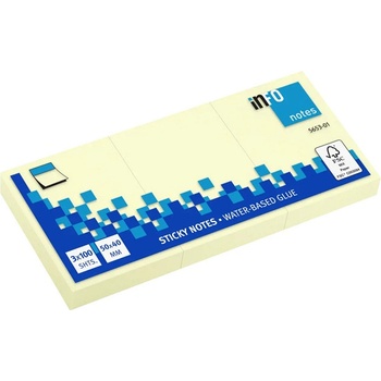 Самоз лист Info Notes Жълт 50х40mm 3бр. x 100 л (1901011-02-5653-01)