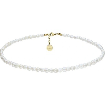 Manoki Perlový choker Emilie gold chirurgická ocel sladkovodní perla WA516G Zlatá