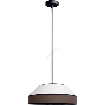 HEXE Пендел MANISO 1xE27/60W/230V Ø 45 см бял/кафяв (HX0239)