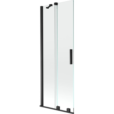 Mexen Velar двукрилен плъзгащ се параван за вана 75 x 150 cm, прозрачен, черен - 896-075-000-01-70 (896-075-000-01-70)
