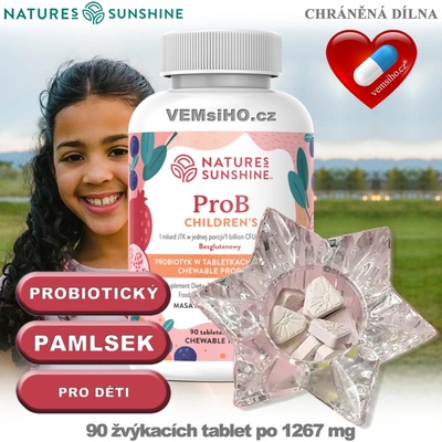 Nature's Sunshine ProB Children's 1267 mg 90 žuvacích tabliet