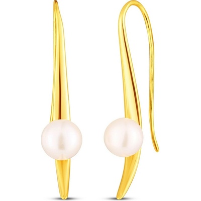 JwL Luxury Pearls Elegantné pozlátené náušnice s perlami JL0856