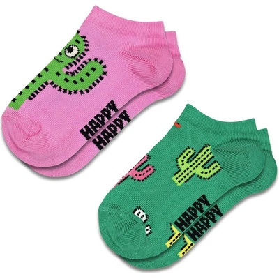 Чорапи Happy socks Cactus short socks 2 pairs - Pink