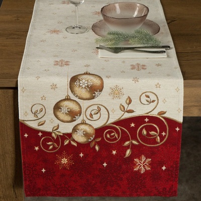 Eurofirany gobelínový obrus vianočný MERRY1 45X140cm