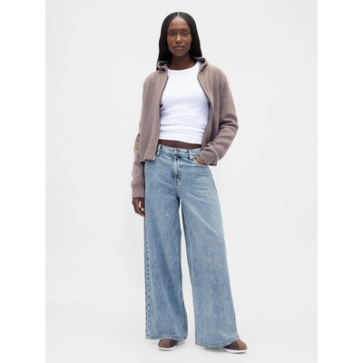 GAP Džínsy Mid Rise UltraSoft Baggy Modrá