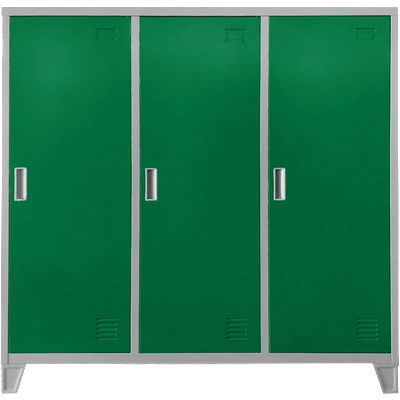 МЕТАЛЕН ШКАФ cr-1605-3 jz - СИВ/ТЪМНО ЗЕЛЕН