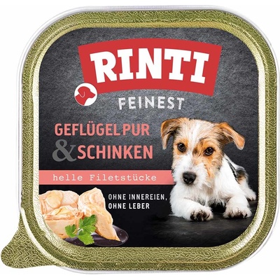 Rinti Feinest Adult Dog drůbeží se šunkou 22 x 150 g