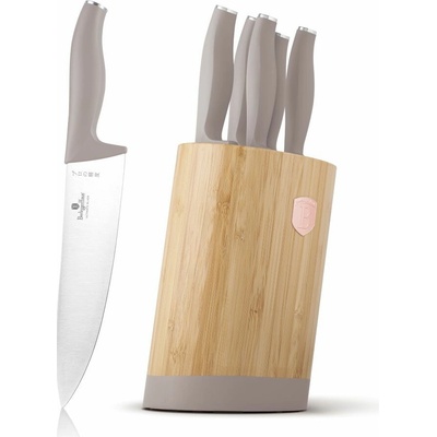 Berlingerhaus Bamboo so stojanom Taupe 6 ks