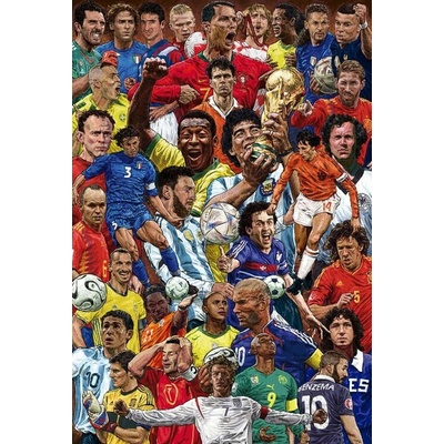 Plagát, Obraz - Legendary Footballers, 61 × 91.5 cm