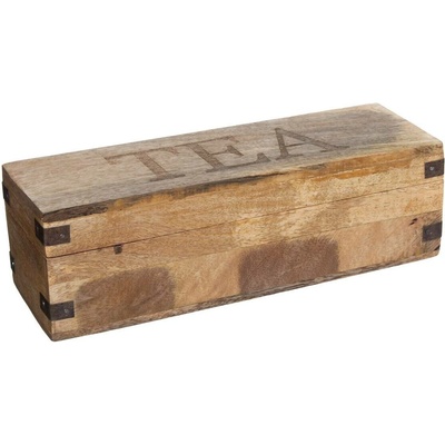 ATMOSPHERA Dřevěný organizér na čaj Mango Wood, 32x10x9, 5 cm